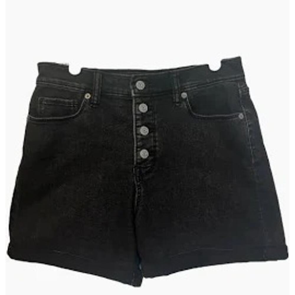 Banana Republic High-Rise Black Button-Fly Denim Shorts - 4" inseam - Size 30/10